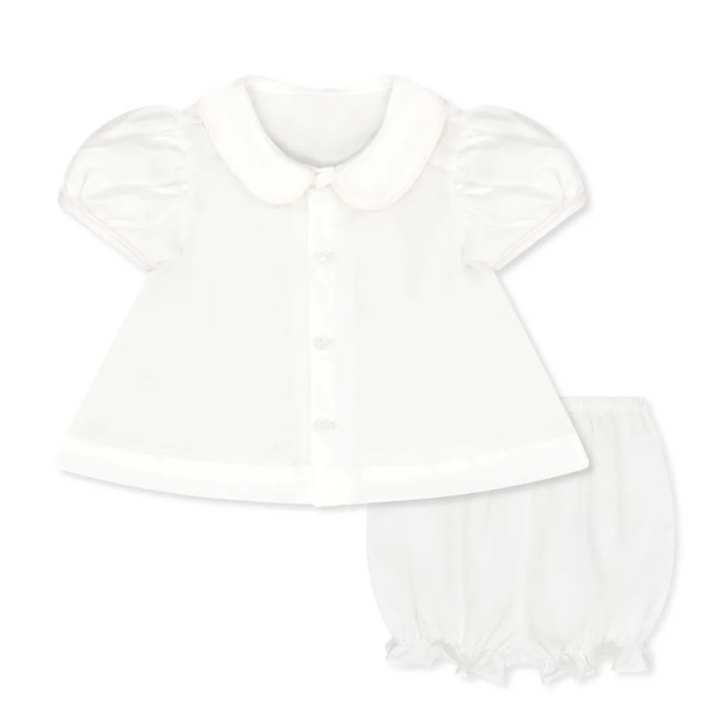 NWOT - White newborn set with light pink trim